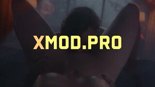 Animation lesbian sex where Judy Alvarez fucking girl, hot cyberpunk porno mod