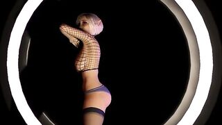 3D VR animation hentai video game Virt a Mate. A beautiful little buxom elf dances and undresses.