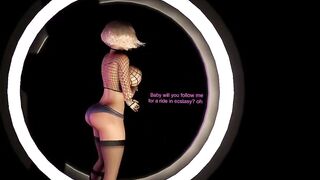 3D VR animation hentai video game Virt a Mate. A beautiful little buxom elf dances and undresses.