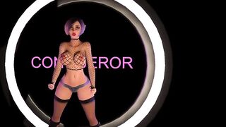 3D VR animation hentai video game Virt a Mate. A beautiful little buxom elf dances and undresses.
