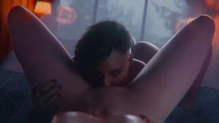 Two lesbians have sex - 3d animation erotica and soft porn
