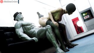 Ada Wong Rides Mr.X Massive Cock Until Creampie