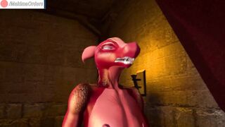 Elsa and Anna Fuck with Monster Dragon