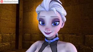 Elsa and Anna Fuck with Monster Dragon