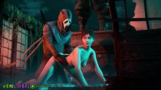 Ghostface and Rebecca Chambers have some outside fun!