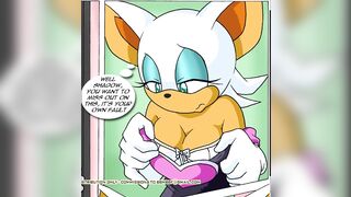 Sonic (Rouge the Bat Fucking Porn Parody) - Rouge's lonesome Night (Hard Sex) (Hentai)