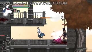 Cute woman in hentai ryona sex with men in night of rev new hentai gameplay video