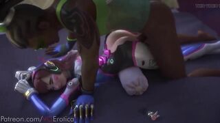 Overwatch 3D Porn : ( D.va get fuck by Lucio )
