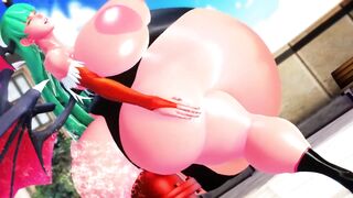 Morrigan Aensland Water Filling With a Hydrant | Imbapovi