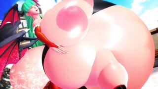 Morrigan Aensland Water Filling With a Hydrant | Imbapovi