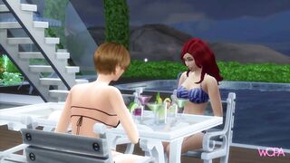 [TRAILER] best friends having fun in the pool with lots of wet pussy