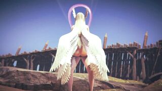 Angewomon Stand and Carry POV | Digimon Hentai Parody