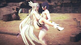 Angewomon Stand and Carry POV | Digimon Hentai Parody