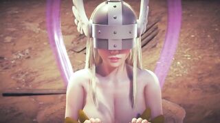 Angewomon Stand and Carry POV | Digimon Hentai Parody