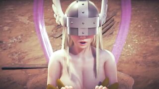 Angewomon Stand and Carry POV | Digimon Hentai Parody