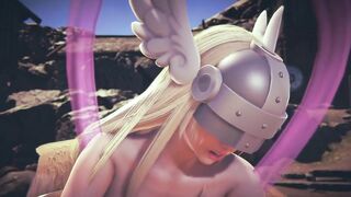 Angewomon Stand and Carry POV | Digimon Hentai Parody