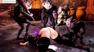 Hilichurl's Fucked Girls with Huge Dick Until Creampie