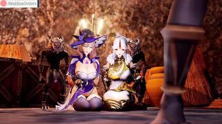 Hilichurl's Fucked Girls with Huge Dick Until Creampie