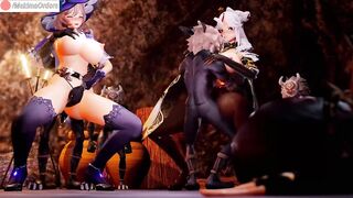 Hilichurl's Fucked Girls with Huge Dick Until Creampie