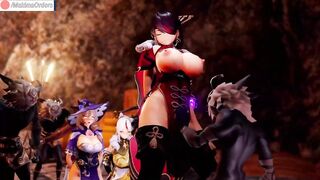 Hilichurl's Fucked Girls with Huge Dick Until Creampie