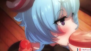 Genshin Impact Ganyu Sloppy Blowjob And Fuck