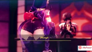 Raiden Shogun cums and gets Creampied and Roughly fucked by Zhongli