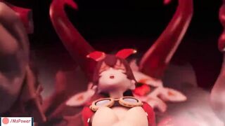 Eula Jean and Amber get a Hardcore sex session with monsters