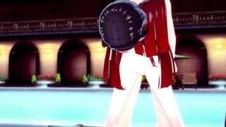 Nezuko Kamado in the pool side | kimetsu no yaiba