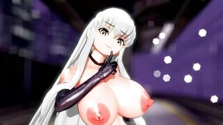 Code Geass CC Undress Dancing Hentai Lupin Song Big Boobs MMD 3D White Hair Color Edit Smixix