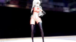 Code Geass CC Undress Dancing Hentai Lupin Song Big Boobs MMD 3D White Hair Color Edit Smixix