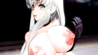 Code Geass CC Undress Dancing Hentai Lupin Song Big Boobs MMD 3D White Hair Color Edit Smixix
