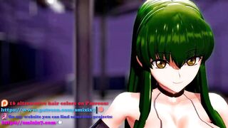 Code Geass CC Undress Dancing Hentai Lupin Song Big Boobs MMD 3D White Hair Color Edit Smixix