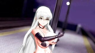Code Geass CC Undress Dancing Hentai Lupin Song Big Boobs MMD 3D White Hair Color Edit Smixix