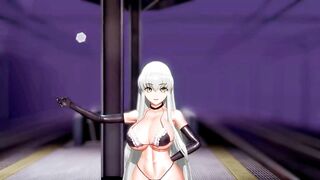 Code Geass CC Undress Dancing Hentai Lupin Song Big Boobs MMD 3D White Hair Color Edit Smixix