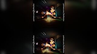 Step Aunt Cass (Big Hero 6, Baymax) rides your cock while Helen Parr (Elastigirl) expands her boobs
