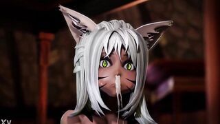 Futa dragon big titty kitty = cum explosion
