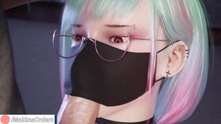 Masked Girl Blowjob and Fucks Huge Cock Until Creampie