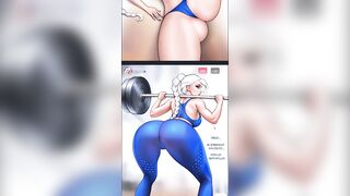Adult Elsa Frozen Big Ass Workout Parody Comics, Cartoon Porn