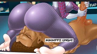 Adult Gwen Stacy's Amazing Footjob Parody Cartoon Comics, Spiderman Porn Comics