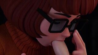 Velma Blowjob Huge Ghosts Cock Until Creampie