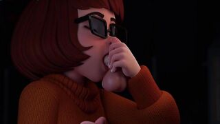 Velma Blowjob Huge Ghosts Cock Until Creampie