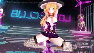 sexy bitch ahegao babe Erotic crouching dance sexy Marisa Kirisame Touhou mmd r18 3d hentai public show