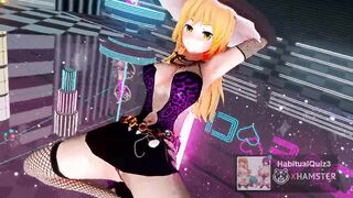 sexy bitch ahegao babe Erotic crouching dance sexy Marisa Kirisame Touhou mmd r18 3d hentai public show