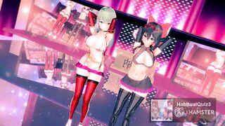 Touhou Project Series Hai Phut Hon In Sexy Bdsm Reimu Hakurei And Sanae Kochiya mmd r18 3d hentai fuck