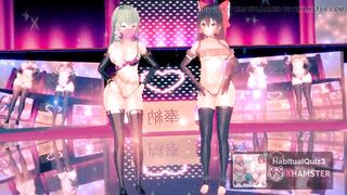 Touhou Project Series Hai Phut Hon In Sexy Bdsm Reimu Hakurei And Sanae Kochiya mmd r18 3d hentai fuck