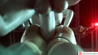Jill Valentine gets Hard Fucked by Mrs Tyrant Huge Cock