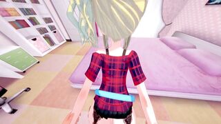 Bunny Girl Senpai: Nodoka Toyohama cums from anal