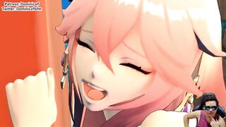 Yae Miko es una profesional tragando leche!