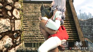 Sexy Lewd Babe Sex At Work Dad Toy 3D Hentai
