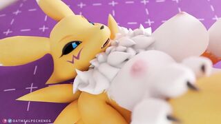 Sexy furry maiden Renamon fucked POV